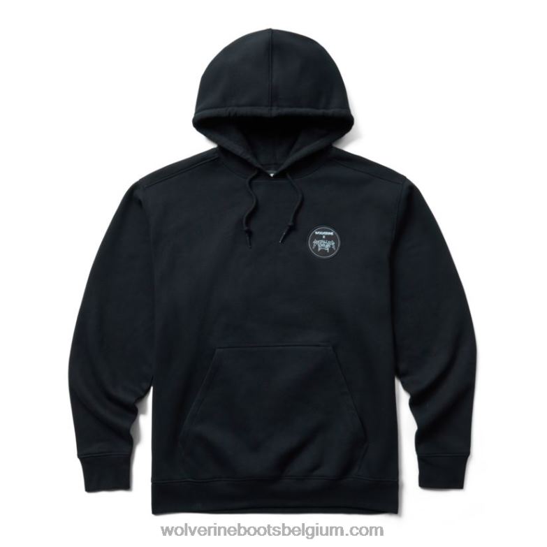 Hommes collection d'érudits de metallica sweat à capuche FLPHX167 Wolverine noir