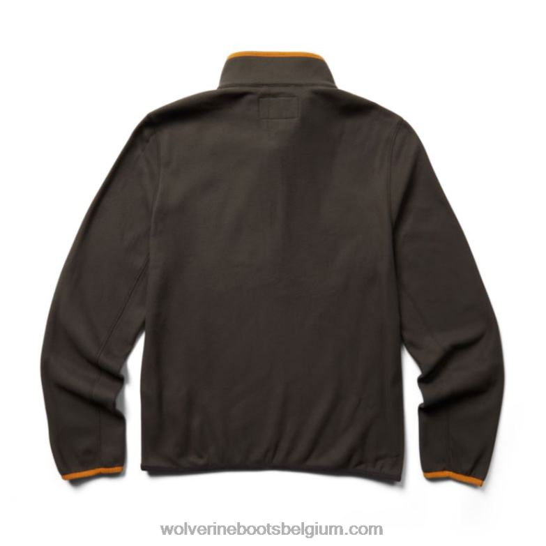 Hommes polaire 1/4 zip FLPHX293 Wolverine charbon