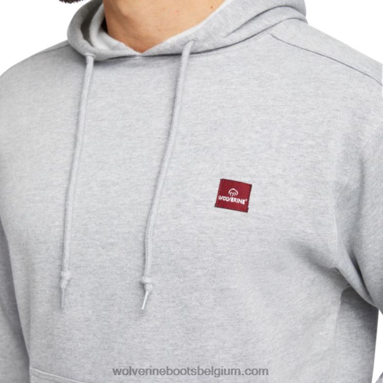 Hommes pull à capuche d'épaisseur moyenne FLPHX326 Wolverine gris clair chiné