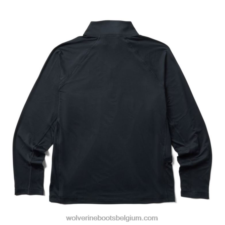 Hommes sun-stop éco 1/2 zip FLPHX310 Wolverine noir