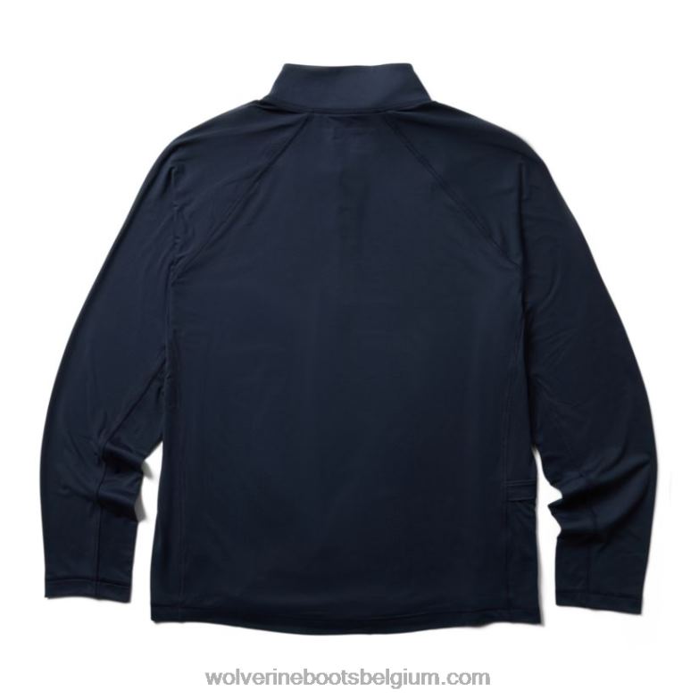 Hommes sun-stop éco 1/2 zip FLPHX311 Wolverine bleu marine foncé
