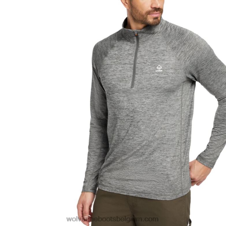 Hommes sun-stop éco 1/2 zip FLPHX312 Wolverine bruyère bronze