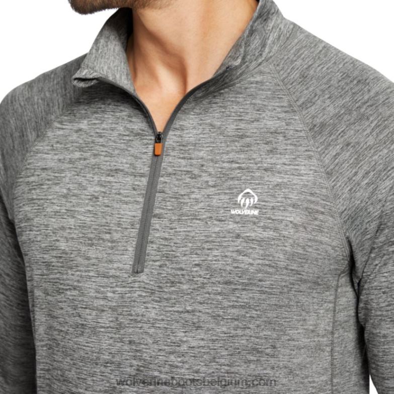 Hommes sun-stop éco 1/2 zip FLPHX312 Wolverine bruyère bronze