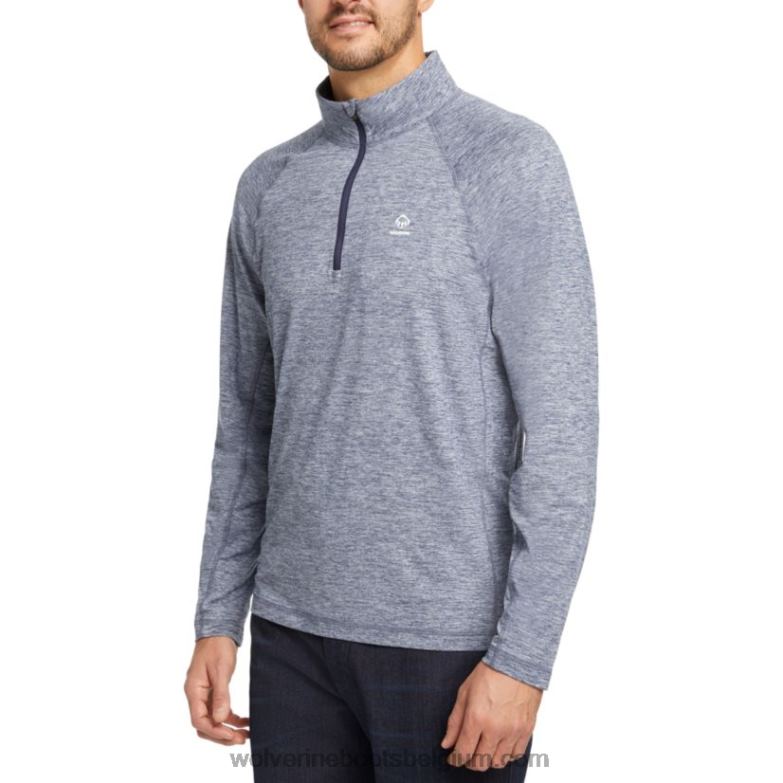 Hommes sun-stop éco 1/2 zip FLPHX313 Wolverine bruyère marine
