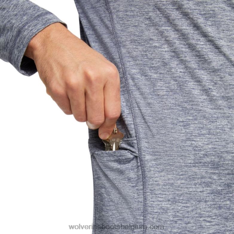 Hommes sun-stop éco 1/2 zip FLPHX313 Wolverine bruyère marine