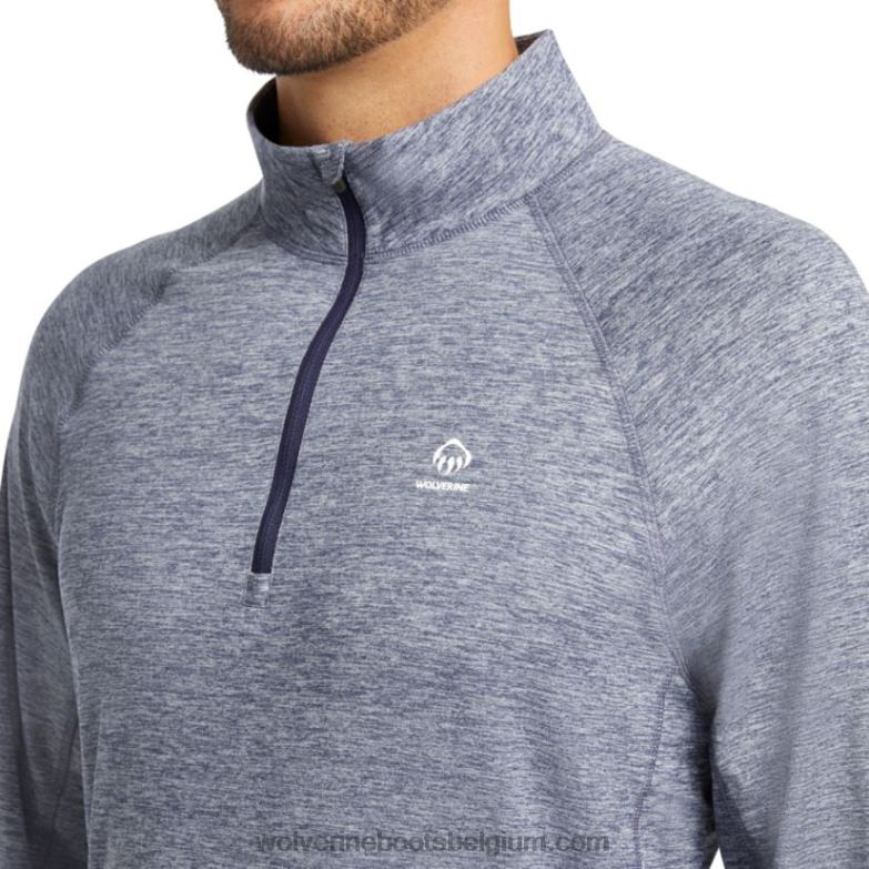 Hommes sun-stop éco 1/2 zip FLPHX313 Wolverine bruyère marine