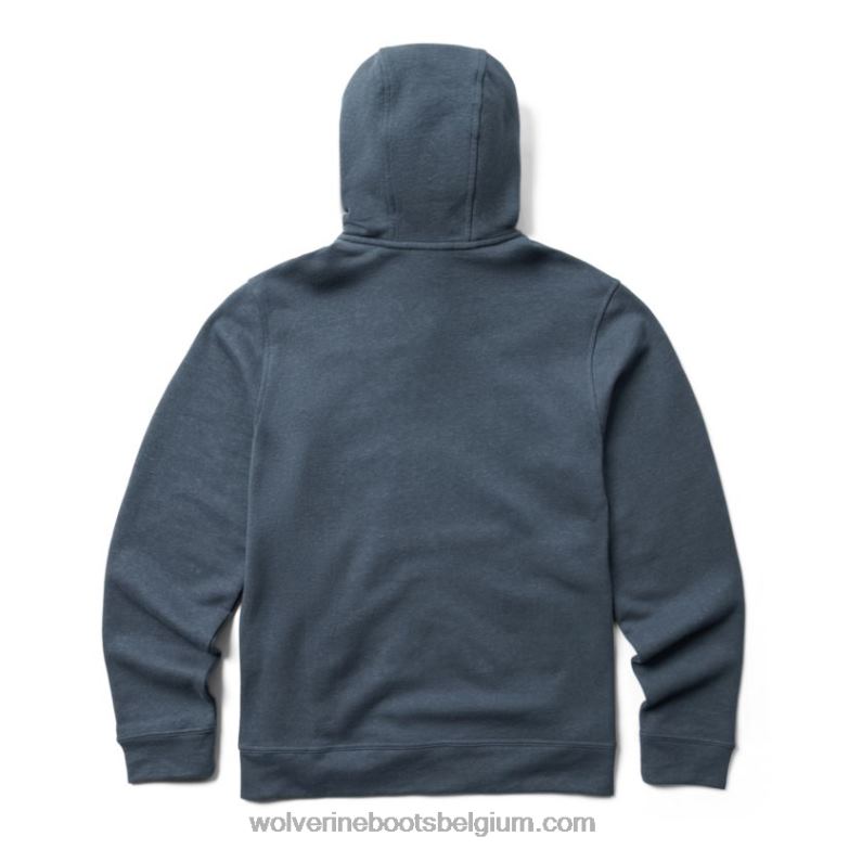 Hommes sweat à capuche en chanvre FLPHX244 Wolverine ardoise foncée