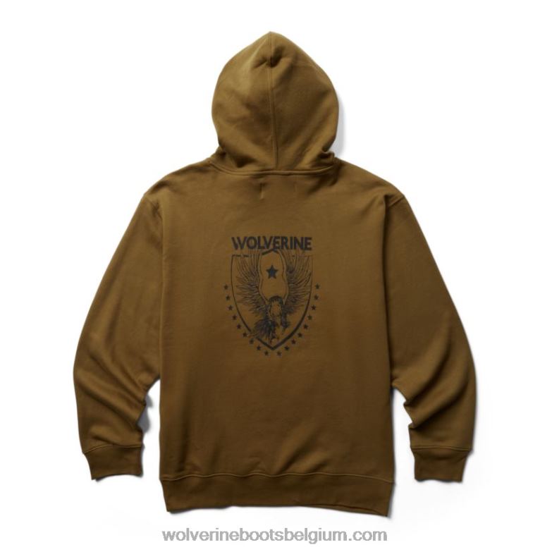 Hommes sweat à capuche graphique FLPHX288 Wolverine crête d'aigle