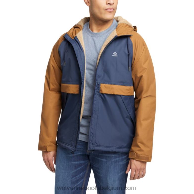 Hommes veste de pluie doublée en sherpa i-90 FLPHX245 Wolverine marine