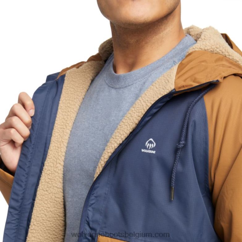 Hommes veste de pluie doublée en sherpa i-90 FLPHX245 Wolverine marine