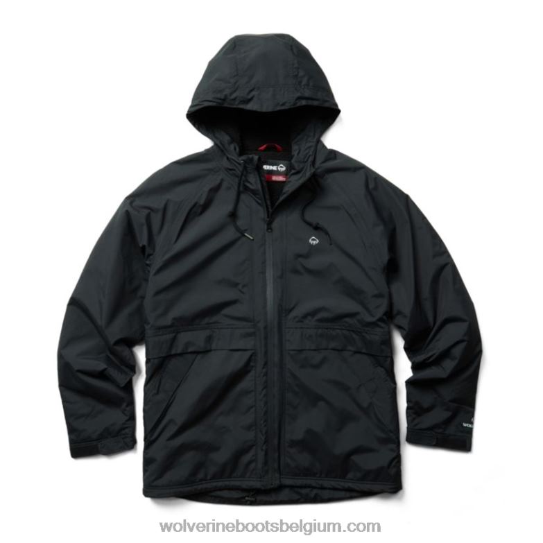 Hommes veste de pluie doublée en sherpa i-90 FLPHX246 Wolverine noir